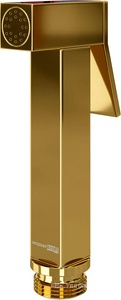 Гигиеническая лейка с держателем, цв.золото глянец, ZZ Wasserkraft Sauer A216