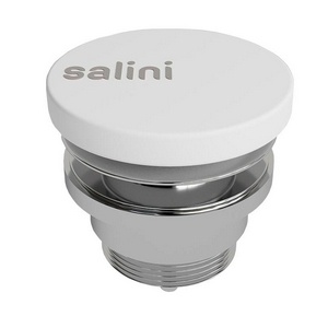 Донный клапан, фиксированный, ДЛЯ РАКОВИН ALDA 01, ALDA WALL 01-03, MAREA 01 – 11, LUCE, MONA, (крышка камень S-Sense цв.белый глян), D 604 Salini ZZ Salini Универсал 166202G
