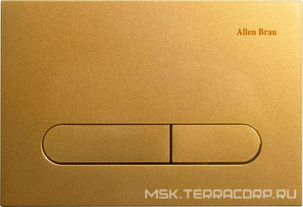 Кнопка двойного смыва, механическ., для инсталляции д/унитаза, (пластик цв.золото),  ZZ Allen Brau Project Color 9.2PR01.GD