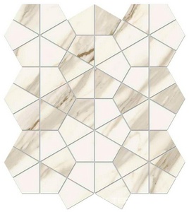 Мозаика  Calacatta Bernini Hexagon Lapp 40.3x46.6 Atlas Concorde Italy Marvel Meraviglia AJQZ