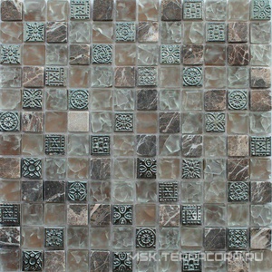 Мозаика Мастера Керамики Glass Мозаика 010 (чип 23x23) ZZ 30х30