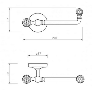 Держатель для т/б, (цв.золото),  ZZ Migliore Amerida 16595