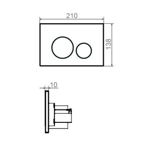 Клавиша смыва для инсталляции арт. I012704, пневматическая, цв. никель матовый AMPM Универсал I049031