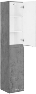 Шкаф подвесной h1700x350x350мм, 2 двери, петли справа/слева, (цв.Beton), Fine/ ZZ Vincea Norma VSC-2NF170BT