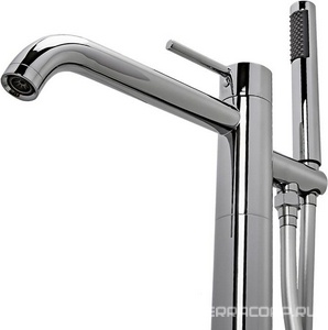 Смеситель для ванны, напольный, однорычажный, с душевым гарнитуром, цв. хром ZZ AVS SLIMMER 811-112-CR