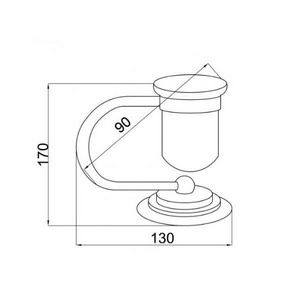 Стакан Boheme Murano 10911-G, для зубных щеток настольный, цвет золото ZZ Boheme Универсал 10911-G