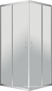 Душевое ограждение 90*90*190, раздвижные дверцы, профиль хром, без поддона Veconi RV RV101-90-01-C4 (RV101-90-01-C5)