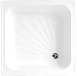 Поддон стальной, квадратный 80х80х15, белый ZZ Loranto Loranto LG800B