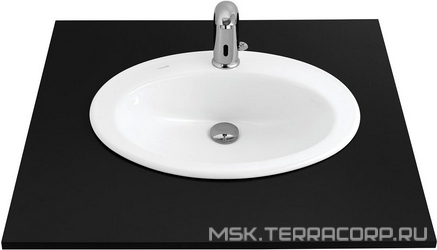 Раковина врезная под столешницу 58x46,3 см TP230, фарфор, цв. белый ZZ