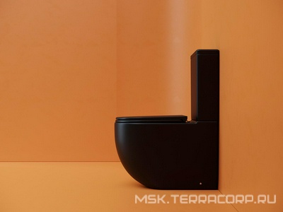 Бачок для унитаза METROPOL Rimless, двойной смыв 3/6 арматура, цвет чёрный матовый ZZ Ceramica Nova Metropol CN4001-TMB