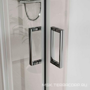 Душевой уголок 1000х900хh1950мм, прямоуг., правый/левый, (стекло прозрачное 5мм, фурн.цв.хром),  ZZ Vincea City VSS-5CT9010CL