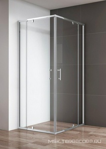 Душ.ограждение квадр. 800-900х800-900хh1950мм, распашные двери с неподв. сегментами, вход 625мм, (ст.прозр. 6мм, фурн/хром),  ZZ Cezares Variante VARIANTE-A/AH-2-80/90-C-Cr