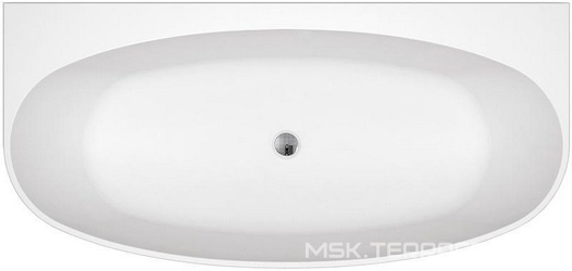 Ванна 1700x800xh580мм, акрил, пристенная, БЕЗ перелива, пробка сливного отверстия цв.хром в комплекте, BelBagno ZZ