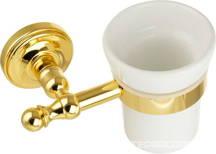 Стакан настенный, (цв.золото),  ZZ Migliore Mirella 17306