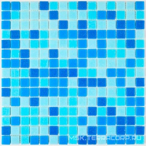 Мозаика Bonaparte Мозаика стеклянная Aqua 100 (на бумаге) (20x20x4)  ZZ 32,7x32,7