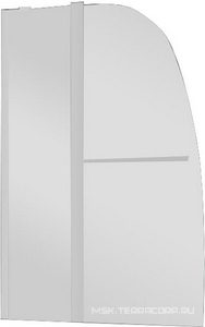 Шторка для ванны складная 100х140 цв. профиля хром, ZZ Azario Boston AZ-142TB