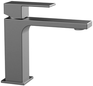 Смеситель для раковины, без д/к, (цв.вороненая сталь),  ZZ Vincea Cube VBF-1C01GM