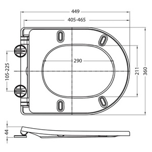 Сиденье для унитаза, с микролифтом,  ZZ BelBagno Sfera-R BB2031SC