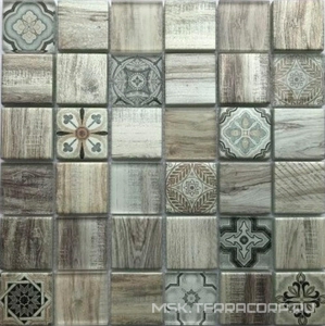 Мозаика Bonaparte Мозаика стеклянная Rabat Beige (48x48x6) ZZ 30x30