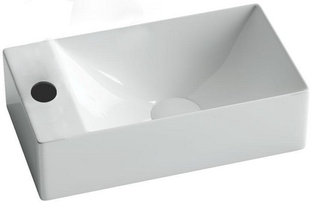 Раковина 37х22 см, отверстие для смесителя слева, цв. белый ZZ Ceramica Nova Element CN5008