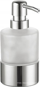 Дозатор жидкого мыла  стеклянный настольный, ц. хром ZZ Azario NESSY AZ-128-C