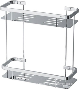 Полка для душа  прямая двухъярусная (нержав.сталь), ZZ AMPM Sense A7453200