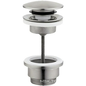 Донный клапан для раковины, нажимная, "Click-Clack", G 1 1/4, (цв.нерж.сталь),  ZZ Cisal Xion ZA001621 D1