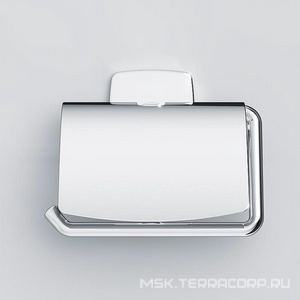 Держатель для туалетной бумаги с крышкой, настенный, хром,  AMPM Gem A90341400