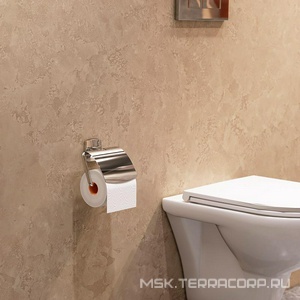 Держатель для туалетной бумаги с крышкой, настенный, хром,  AMPM Gem A90341400