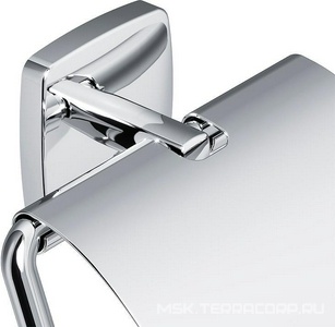 Держатель для туалетной бумаги с крышкой, настенный, хром,  AMPM Gem A90341400