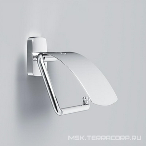 Держатель для туалетной бумаги с крышкой, настенный, хром,  AMPM Gem A90341400