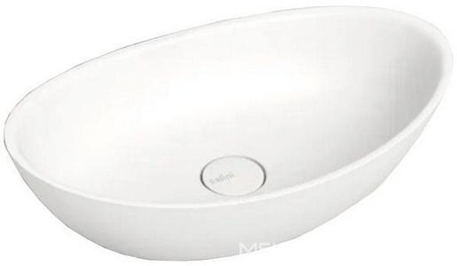 Раковина накладн. на столешн,овал.555х340хh150мм,без отв.д/смес,без перелива,литой камень S-Stone, матов цв.RAL9011 снаружи,  Salini Noemi 1101203SMRH / снаружи  RAL9011 Graphite black (черный матовы