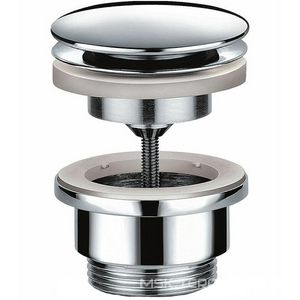 Донный клапан для сливного отверстия раковин с переливом и без перелива, нажимной Clic-Clac, G 1 1/4, (металл цв.хром), Paini ZZ Paini Универсал 53CR945ETSR