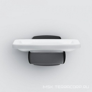 Мыльница настенная , стеклянная, цв. черный матовый, ZZ AMPM Gem A9034222