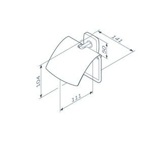 Держатель для туалетной бумаги с крышкой, настенный , цв. черный матовый, ZZ AMPM Gem A90341422