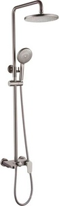 Душевой комплект (ручной, верхний душ, смеситель) SPECTRE, цв. никель матовый, ZZ Boheme Spectre 458-NB