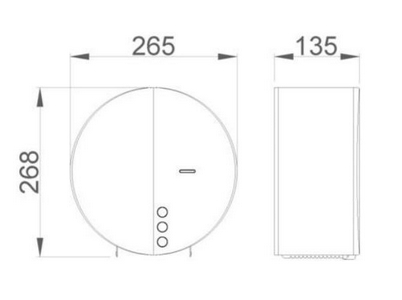 Диспенсер для туалетной бумаги , 268х265х135 мм, круглый антивандальный, хром ZZ Nofer Nofer 05046.B.