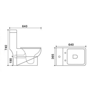 Унитаз напольный, моноблок, ободковый (воронкообразный смыв), сидение с микролифтом в компл, белый Azario ZENO AZ-1169