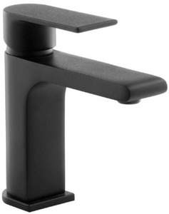 Смеситель для раковины, БЕЗ донного клапана, цв. черный матовый ZZ Azario DELANO AZ-158445224