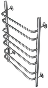 Полотенцесушитель водяной 500х800, 7 секций, подключ.нижнее+диагональное, цв.хром ZZ Azario FERRARA AZ09158