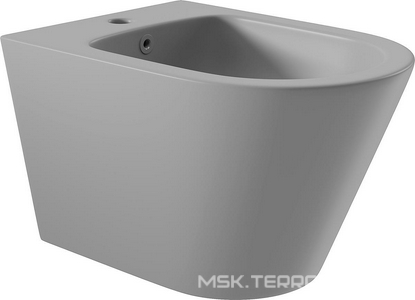 Биде подвесное 525х365мм, крепёж в компл., (цв.серый матовый),  ZZ Aqueduto Cone CON0330