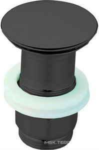 Донный клапан для раковины, незапираемый, G 1 1/4, (цв.черный матовый),  СНЯТ С ПРОИЗВОДСТВА,   Cisal  XXZZ Cisal Универсал ZA00161040