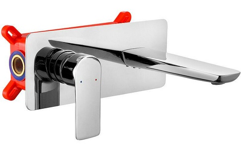 Смеситель для раковины Ventas S, встраиваемый, с внутренней частью, цв. хром, ZZ Berges Novum 076005