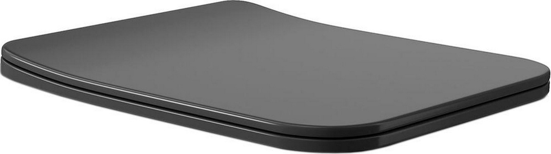 Сиденье для унитаза, с микролифтом, (цв.черный матовый),  ZZ Aqueduto Macio MAC0440