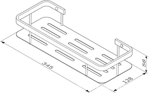 Полка для душа прямая  L, цв. хром, ZZ AMPM Sense A7453100