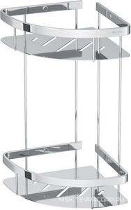 Полка для душа угловая двухъярусная, хром, ZZ AMPM Sense L A7454200
