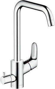 Смеситель для кухни, 260, с запорным вентилем, 1jet, (цв.хром),  ZZ Hansgrohe Focus M41 31823000