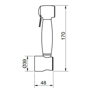 Лейка гигиенического душа, "Классика", с нажимным механизмом, БЕЗ шланга и кронштейна, (латунь, цв.бронза), Cezares ZZ Cezares Articoli Vari ATLANTIS-U-ID-02