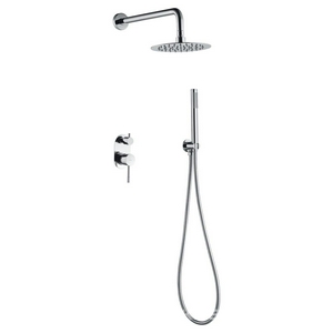 Комплект встраиваемого смесителя для ванны/душа (смеситель с внешней и встраив.частью, лейка, шланг, верхний душ с кронштейном), цв.хром ZZ Boheme UNO 464-CR