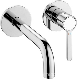 Смеситель для раковины, встраеваемый в стену, излив 18,5см, (цв.хром),  ZZ Cezares Eco ECO-DI-01